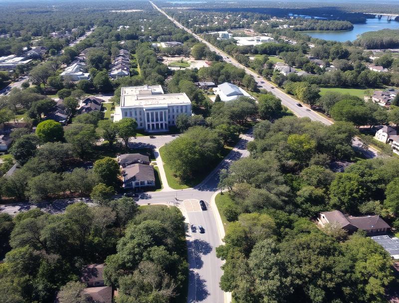 Aerial view of Winter Park neighborhood